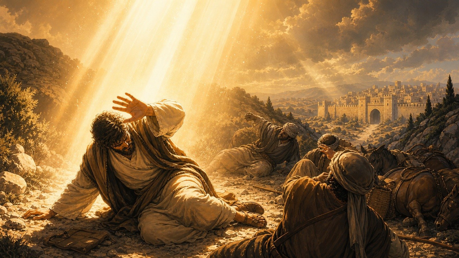 Illustration: Saul's conversion on the road to Damascus