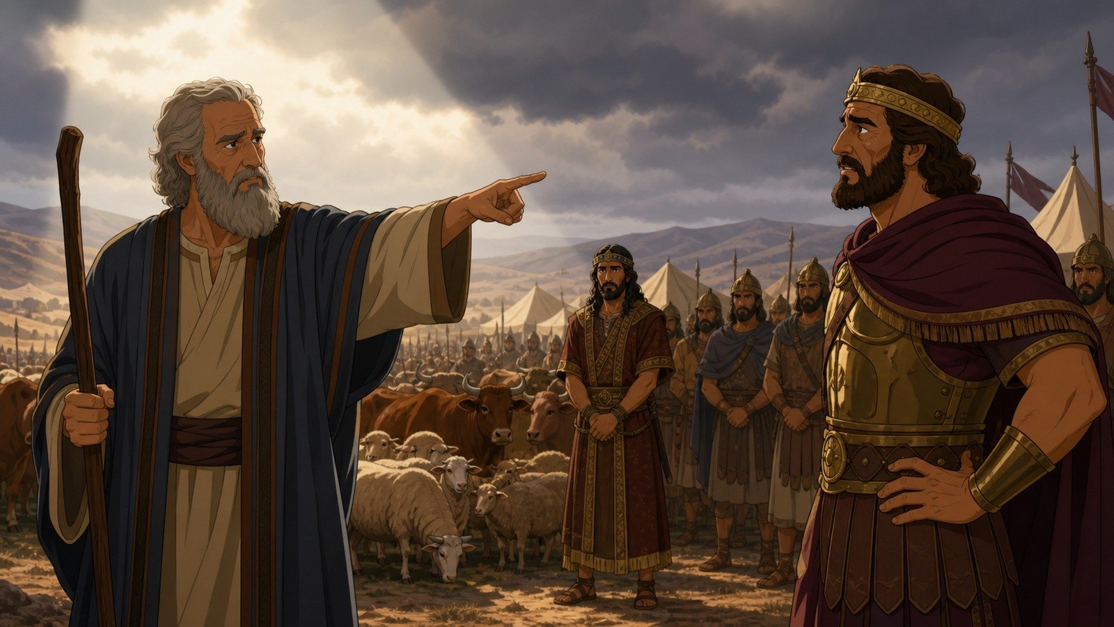 Illustration: Saul's disobedience over Amalek; rejected as king