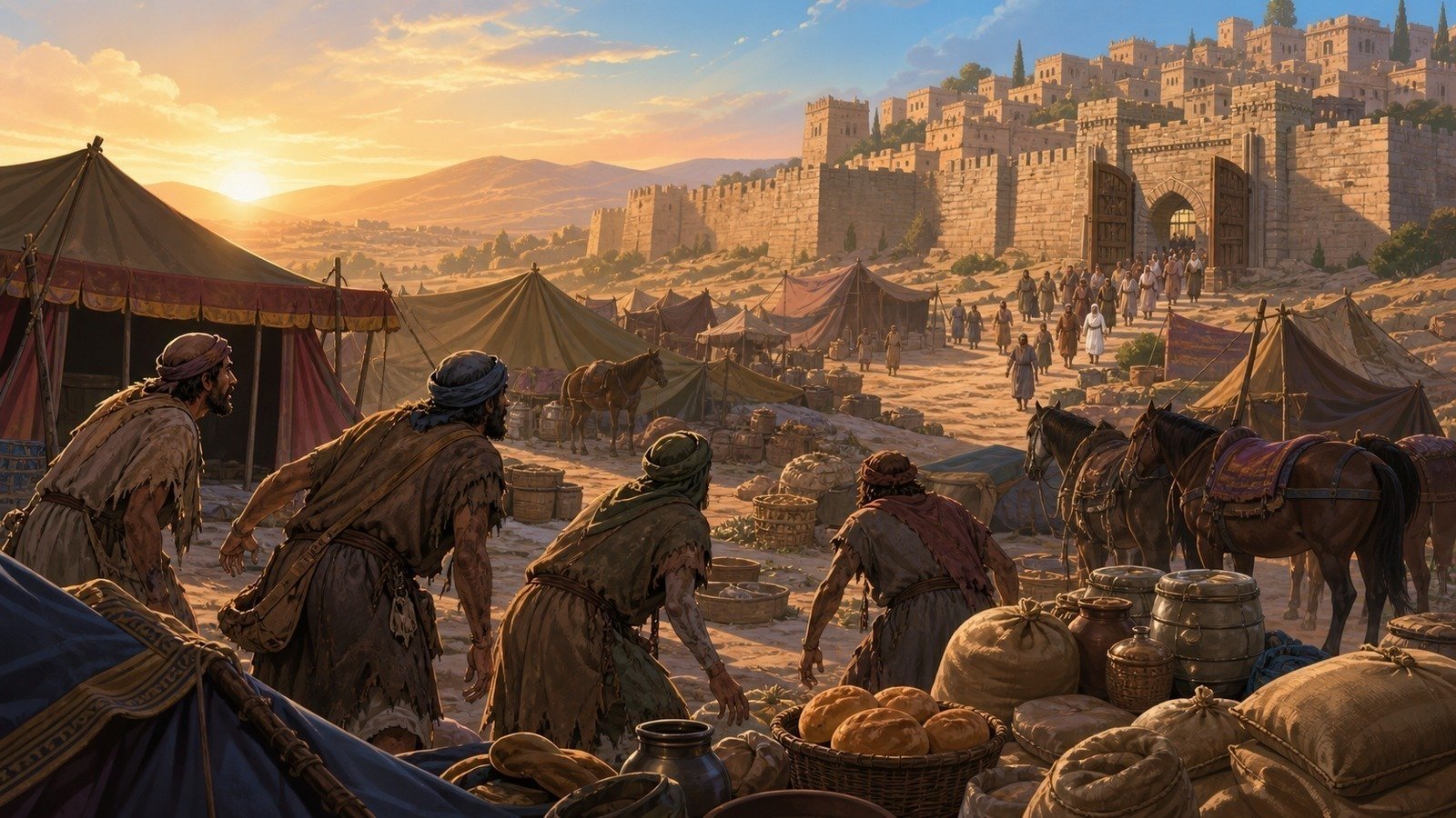 Illustration: Siege of Samaria and its sudden relief