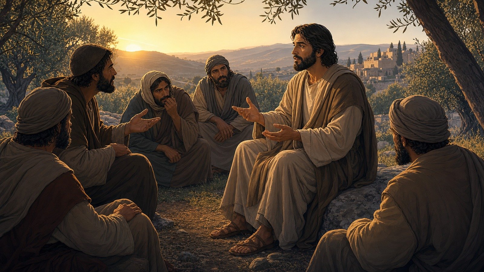 Illustration: Teaching on prayer, including the Lord's Prayer