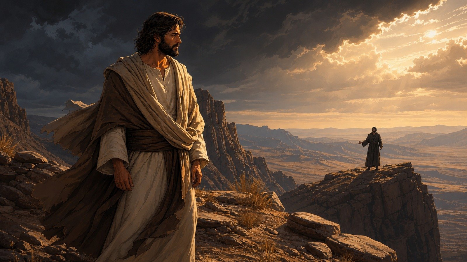 Illustration: Temptation of Jesus in the wilderness
