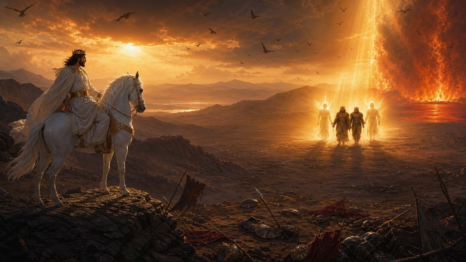 Illustration: The beast and false prophet defeated