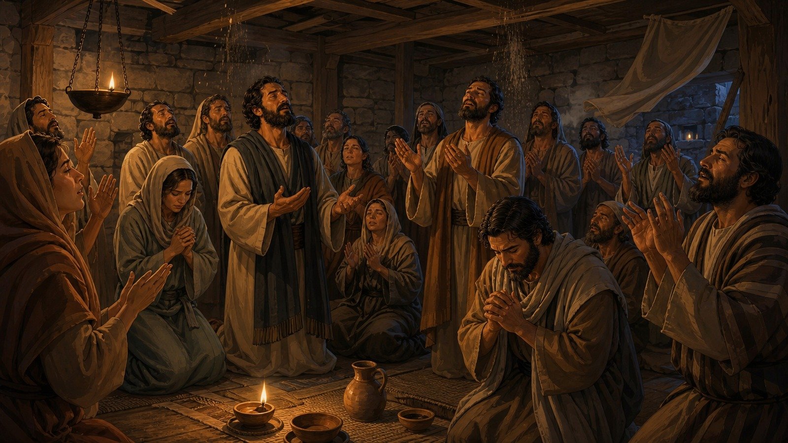 Illustration: The believers' prayer for boldness; the meeting place is shaken