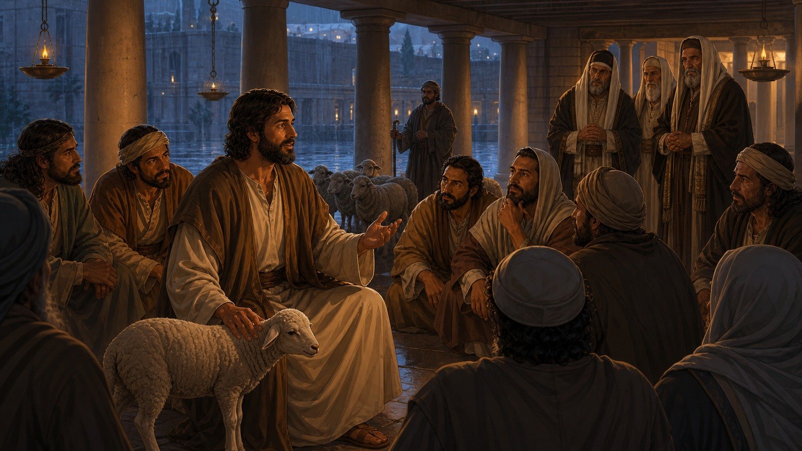 Illustration: The Good Shepherd discourse; Feast of Dedication