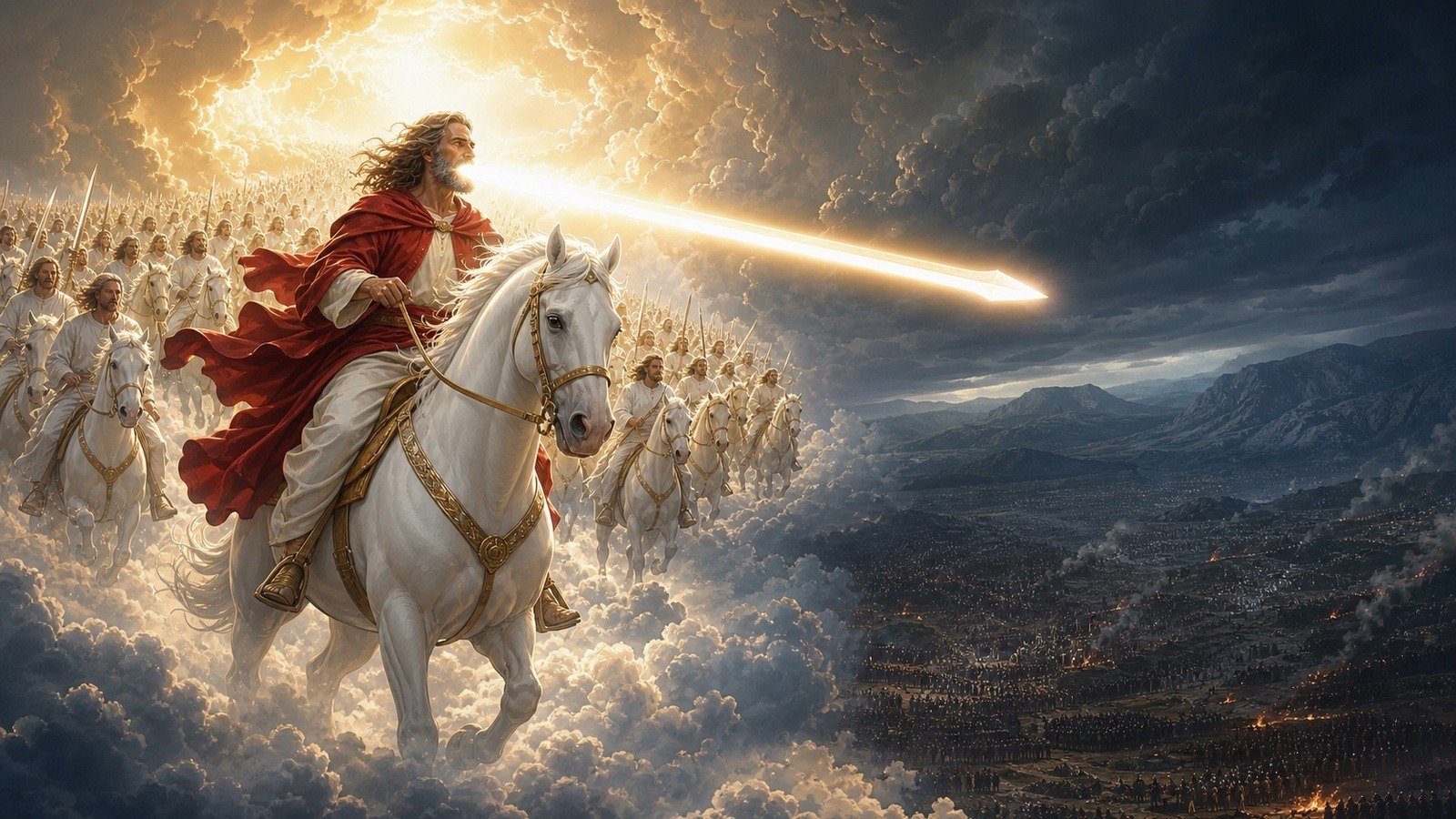Illustration: The rider on the white horse