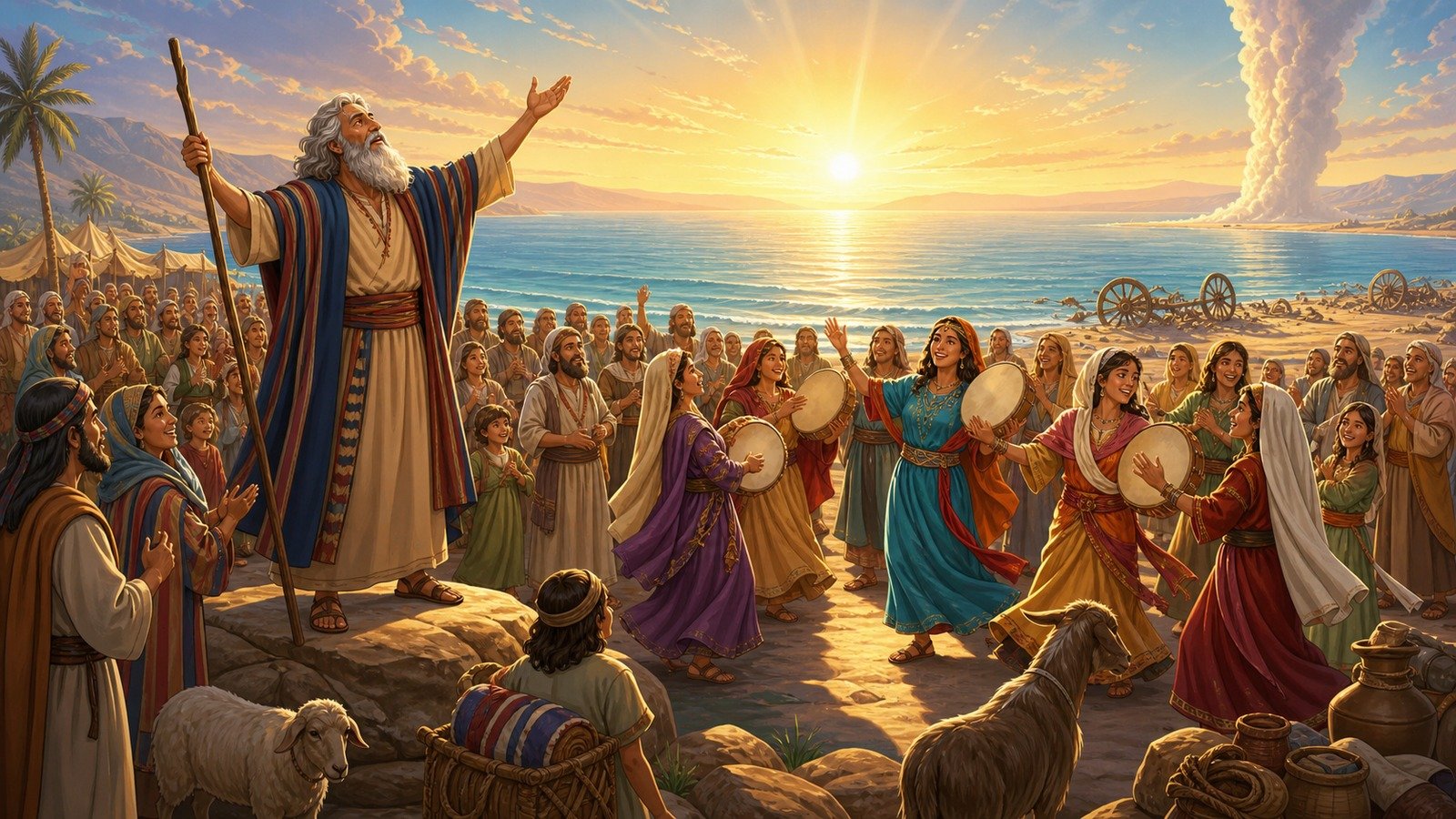 Illustration: The Song of Moses and Miriam