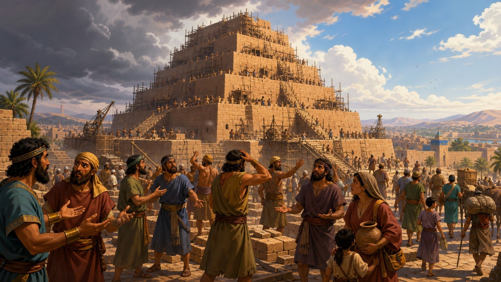 Illustration: The Tower of Babel and the dispersion of peoples