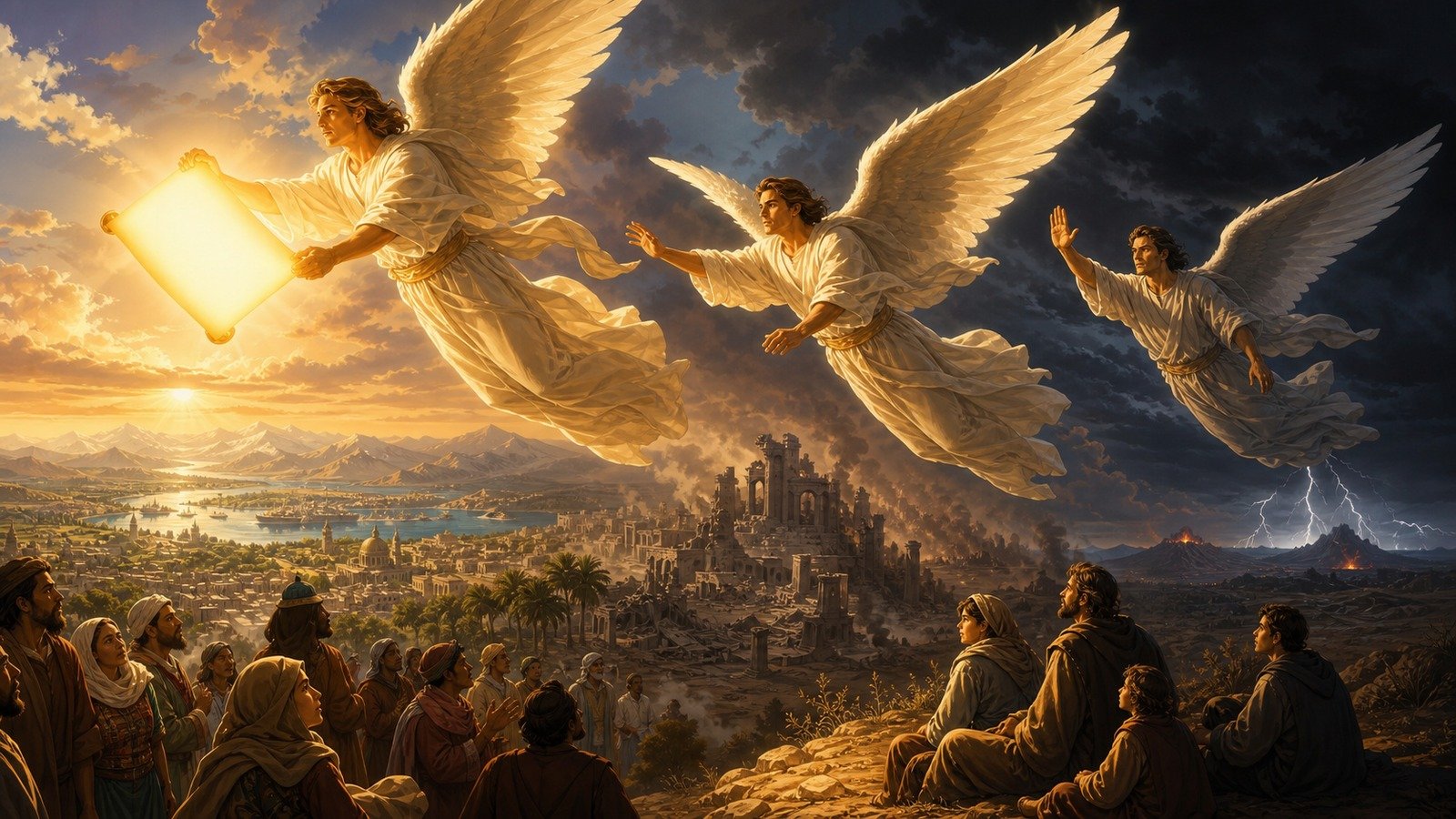 Illustration: Three angels' proclamations