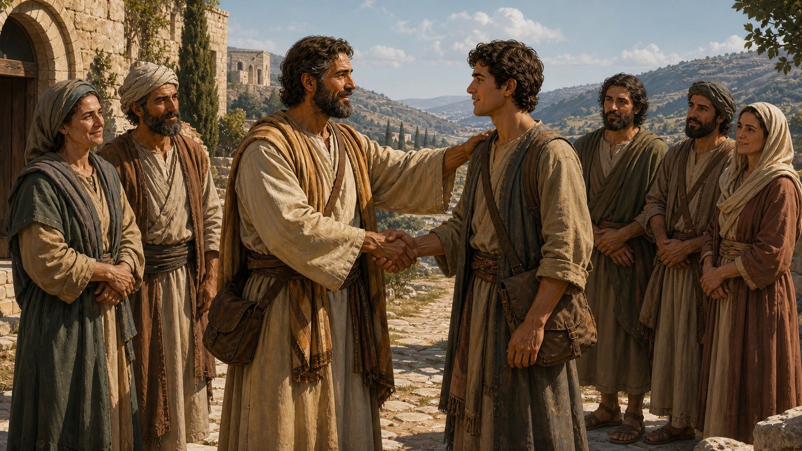Illustration: Timothy joins Paul at Lystra