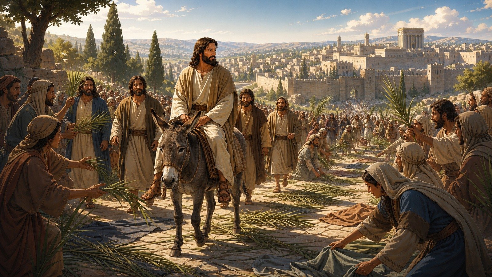 Illustration: Triumphal entry into Jerusalem