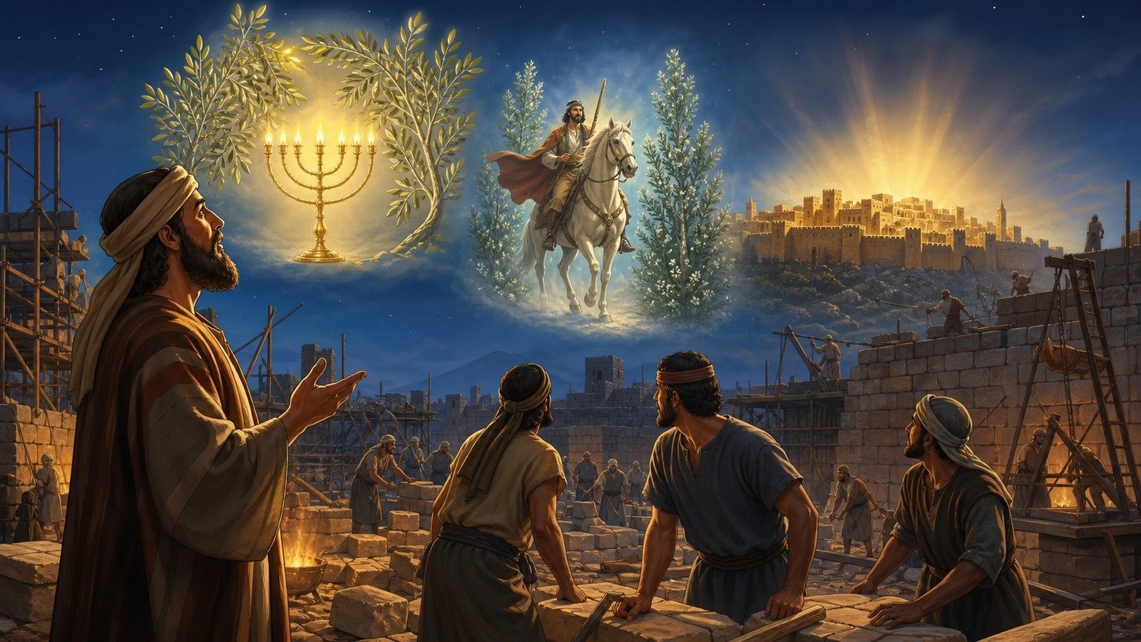 Illustration: Zechariah's visions and encouragement